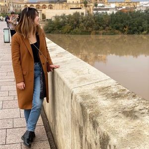 J. Crew merino wool camel coat (size 4)